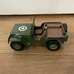 Tin Toy US Army WILLYS JEEP MB Czechoslovakia 1960s COLLECTIBLE VINTAGE